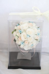 プリザーブドフラワー　ウェディングブーケ　サムシングブルー