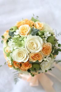 オレンジ＆イエロー　ウェディングブーケ