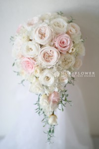 プリザーブドウェディングブーケ　オールドローズブーケ　軽井沢ウェディング　ピンクブーケ