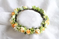 パステル系　花冠　ヘアーサークル