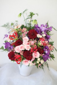 バレエ発表会　お祝いアレンジメント　お祝いアレンジ　軽井沢フラワーショップ