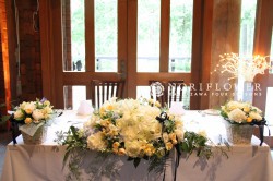 軽井沢ウェディング　パーティー装飾　会場装飾