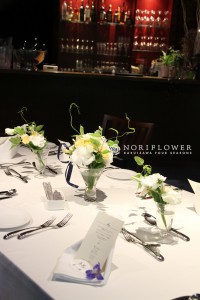 会場装飾　パーティー会場装飾　軽井沢フラワーショップ　軽井沢花屋