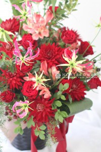 コンサートお祝い花　新築祝いアレンジメント　軽井沢別荘装飾花　軽井沢花屋　軽井沢フラワーショップ